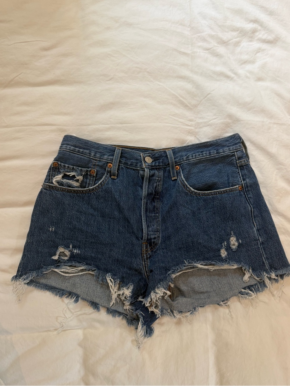 Levi's 501 blue denim shorts Size 30! So cute for summer! Women’s Jean shorts